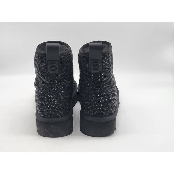 Michael Kors Winnie Sparkle Bootie Womens Size 7M Black Glitter Ankle Boots - Picture 6 of 9